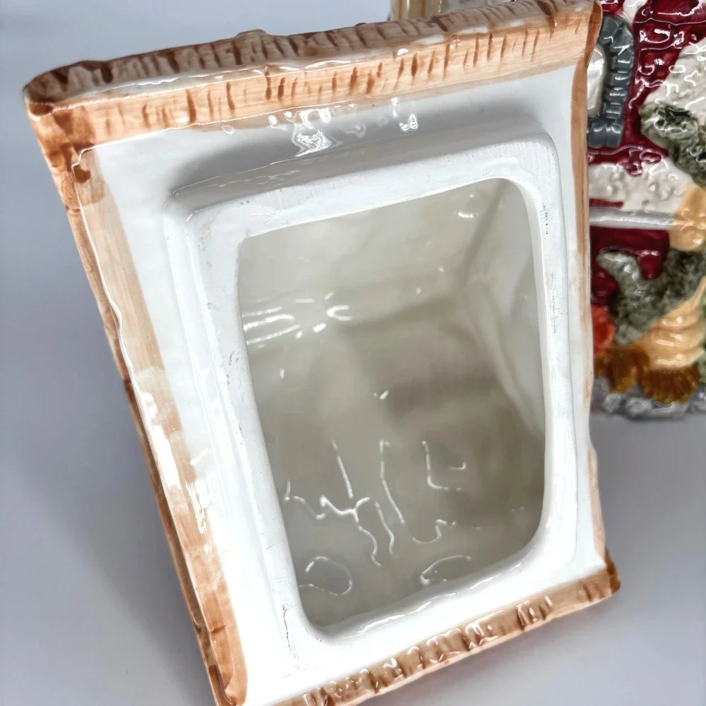 Mercuries Jesus Mary Joseph Cookie Jar Manger Nativity Christmas Rainbow